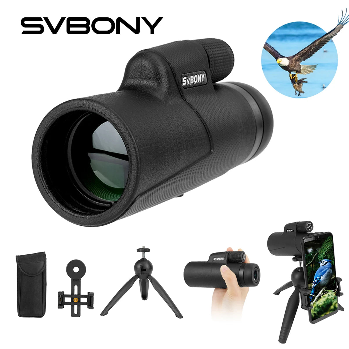 SVBONY SX32 Professional Zoom Monocular Telescope – Powerful HD, Portable for Outdoor Adventures