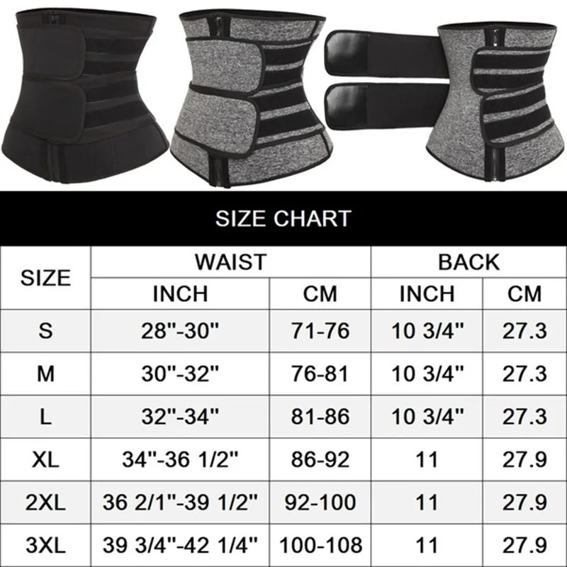 Neoprene Sauna Waist Trainer Sweat Belt for Women, Waist Cincher, Compression Trimmer, Weight Loss