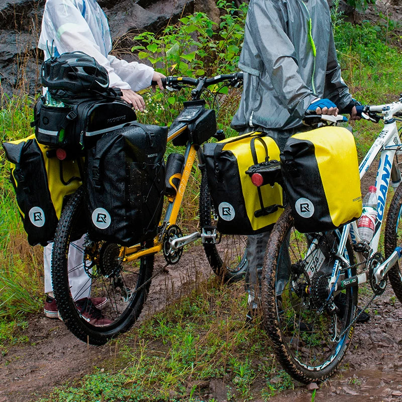 ROCKBROS Bicycle Bag Waterproof 10-18L Portable Bike Bag Pannier Rear Rack Tail Seat Trunk