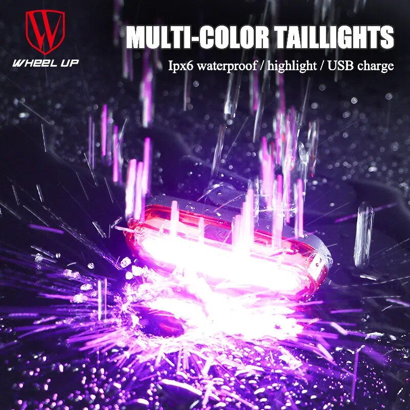 WHEEL UP Bike Taillight Waterproof Riding Rear light Led Usb Chargeable Mountain Bike Cycling Light