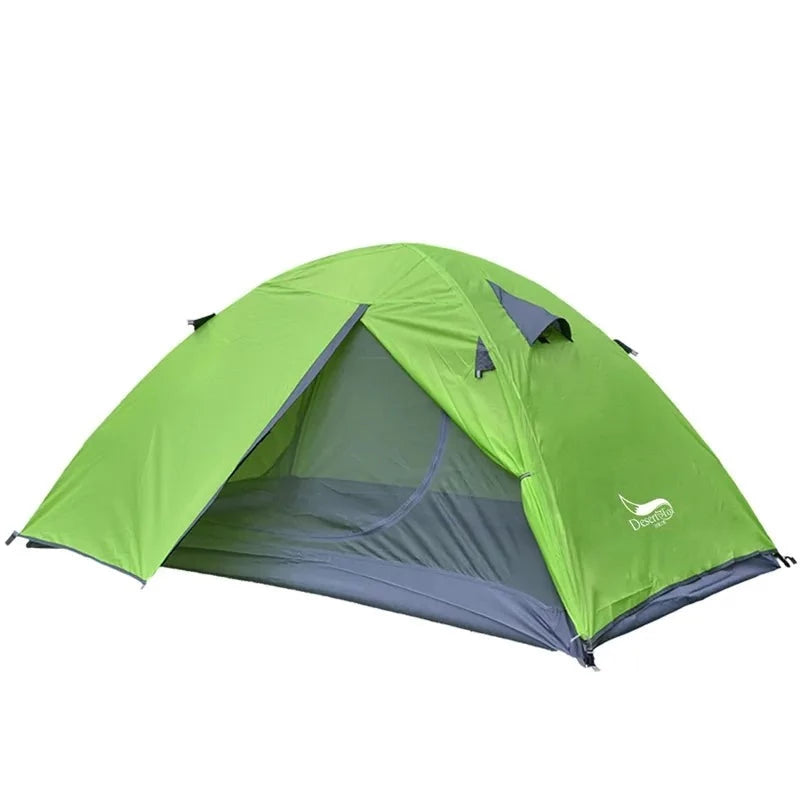 Desert Fox Backpacking Tent 2 Person Aluminum Pole Lightweight Camping
