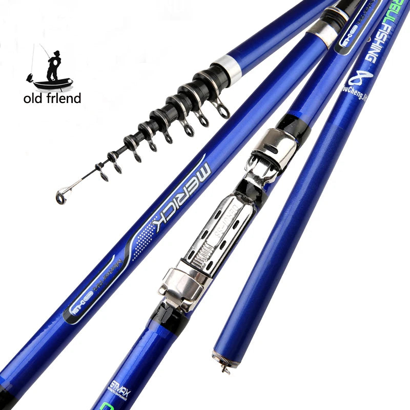 Carbon Fiber Telescopic Spinning Fishing Rod 3.6M 4.5M 5.4M 6.3M | Surf, Carp, Feeder & Rock Fishing Rod