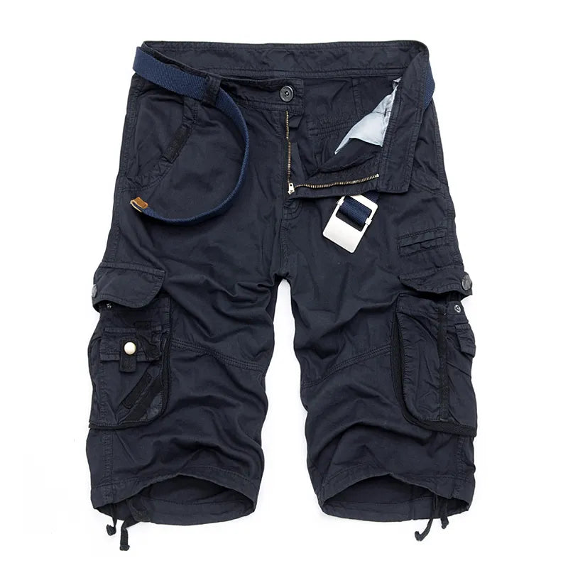 Military Shorts Bermuda Summer Camouflage Cargo Shorts Men Cotton Tactical Short Pants (No Belt)