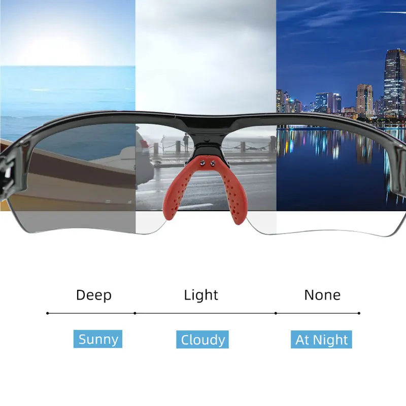 ROCKBROS 10111 Photochromic Cycling Glasses UV400 Anti-UV Sports Eyewear | ROCKBROS