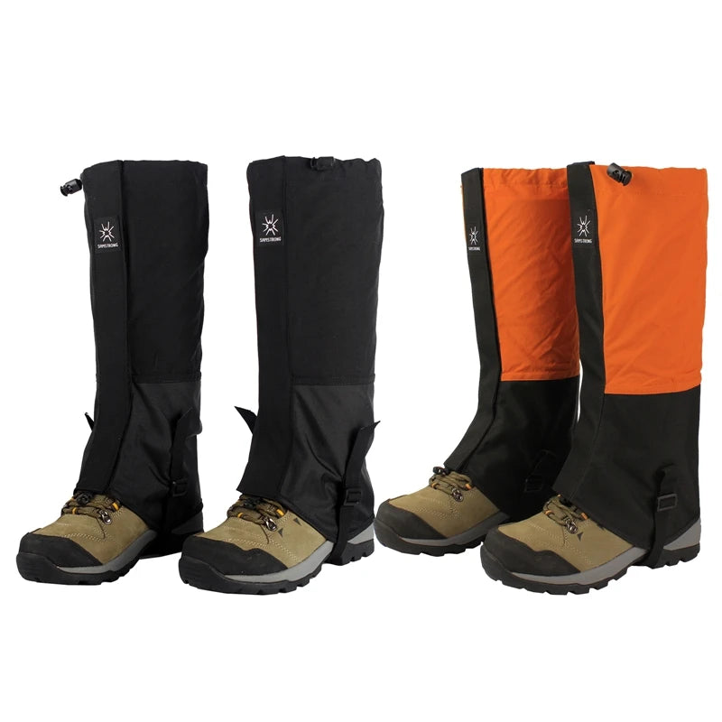 Waterproof Nylon Hiking Gaiters – Long Leg Covers for Outdoor Protection