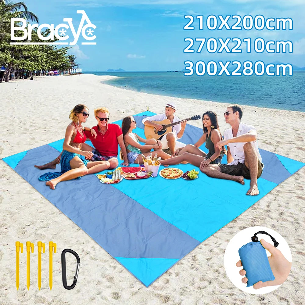Waterproof Beach Mat Extra Large Outdoor Camping Mat: Lightweight, Sand-Free, and Portable