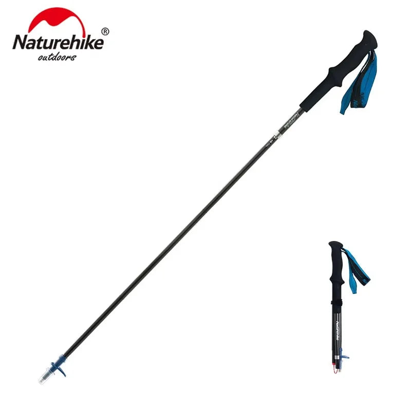 Naturehike ST08 Ultralight Foldable Carbon Trekking Poles – 4-Section Hiking Sticks
