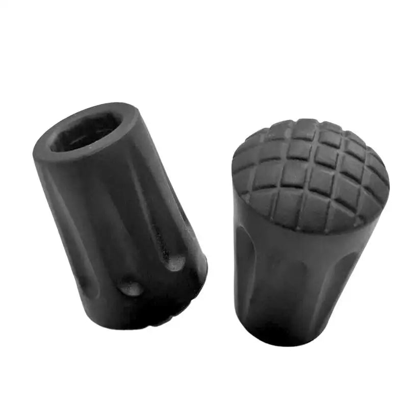6-Pack Non-Slip Trekking Pole Tips – 11mm Rubber Hiking Stick End Protectors