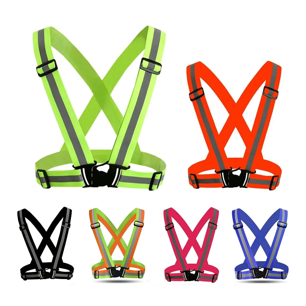 IZTOSS Reflective Safety Vest – Adjustable Night Running & Riding Strap for Adults & Kids