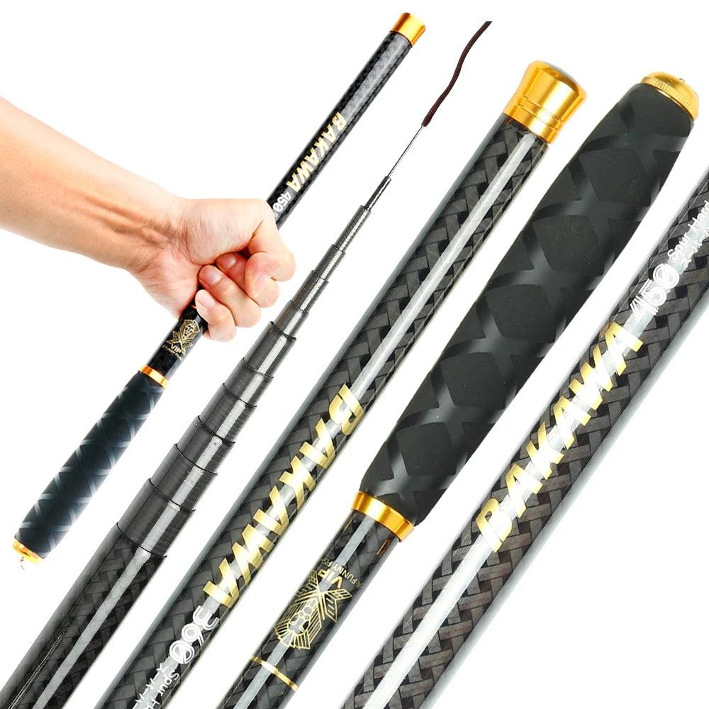 Ultralight Carbon Fishing Telescopic Rod(s) 1.8M - 7.2M Portable Telescopic Fishing for Freshwater