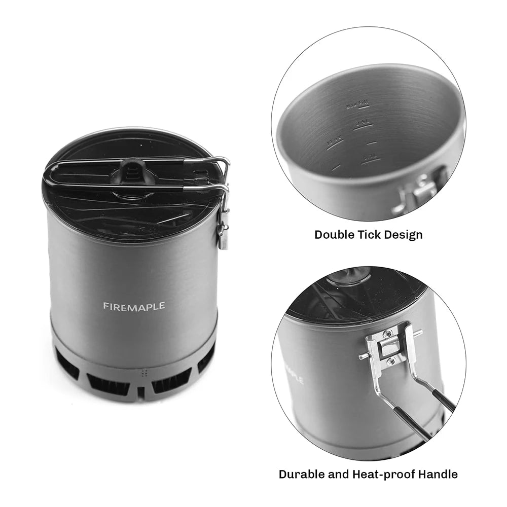 600ml G3 Petrel Ultralight Camping Pot with Heat Exchanger for Hiking & Travel