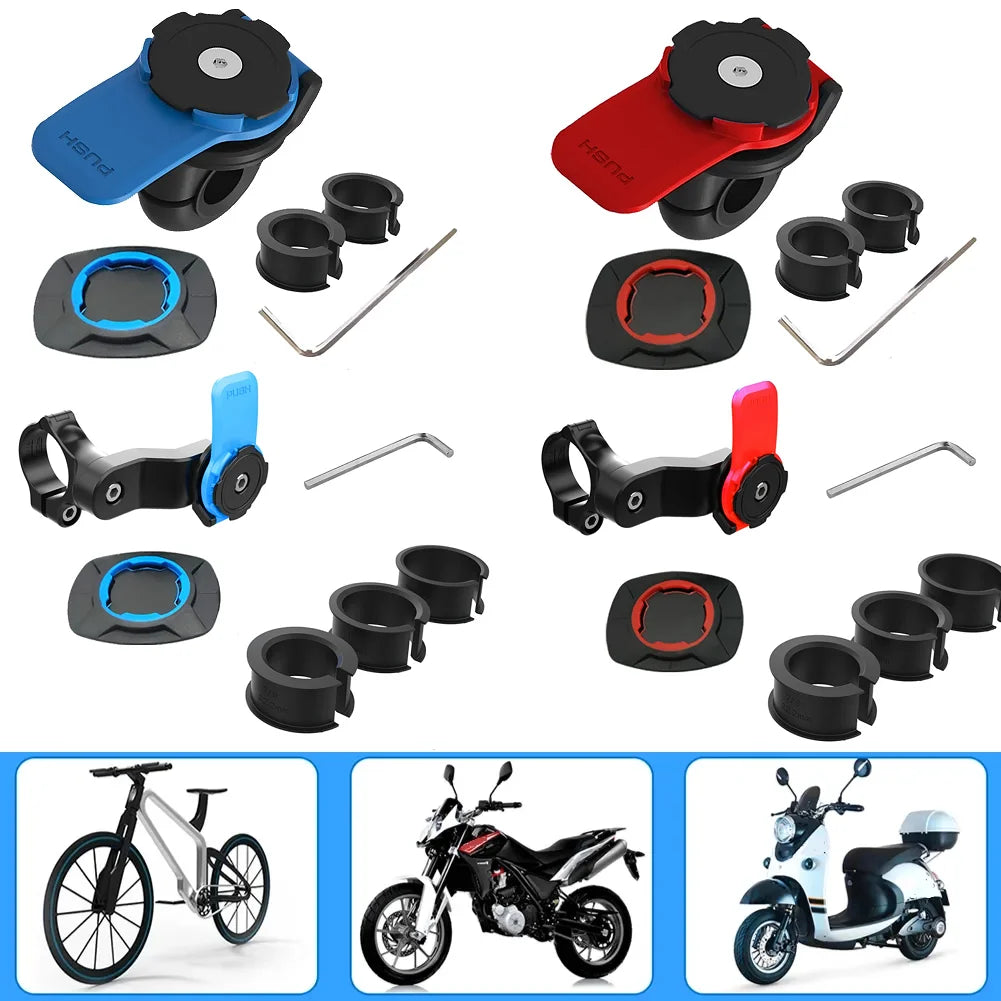 Anti-Shake Motorcycle Phone Holder with Vibration Damper and Self-Lock Mount
