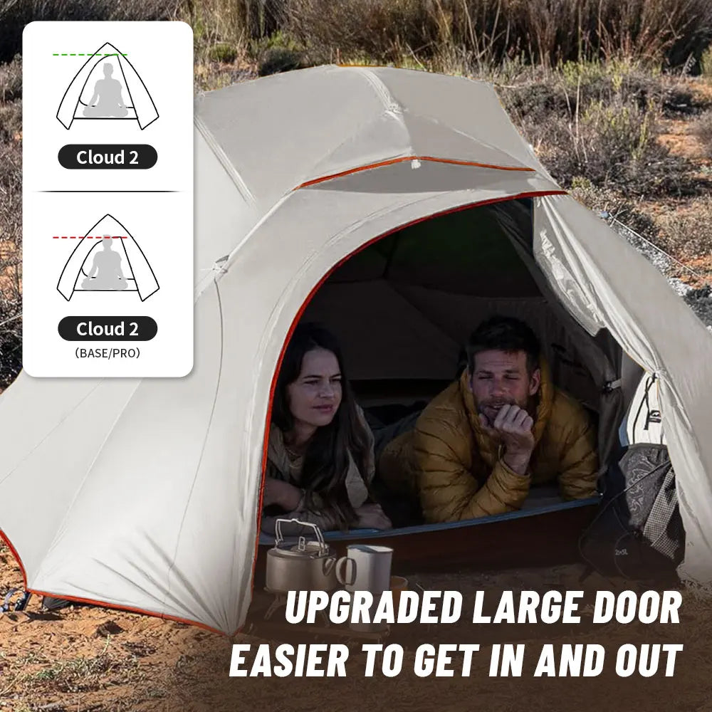 NATUREHIKE Upgraded Cloud Up 3-Person Tent – Ultralight, Waterproof, Tent for Hiking & Camping