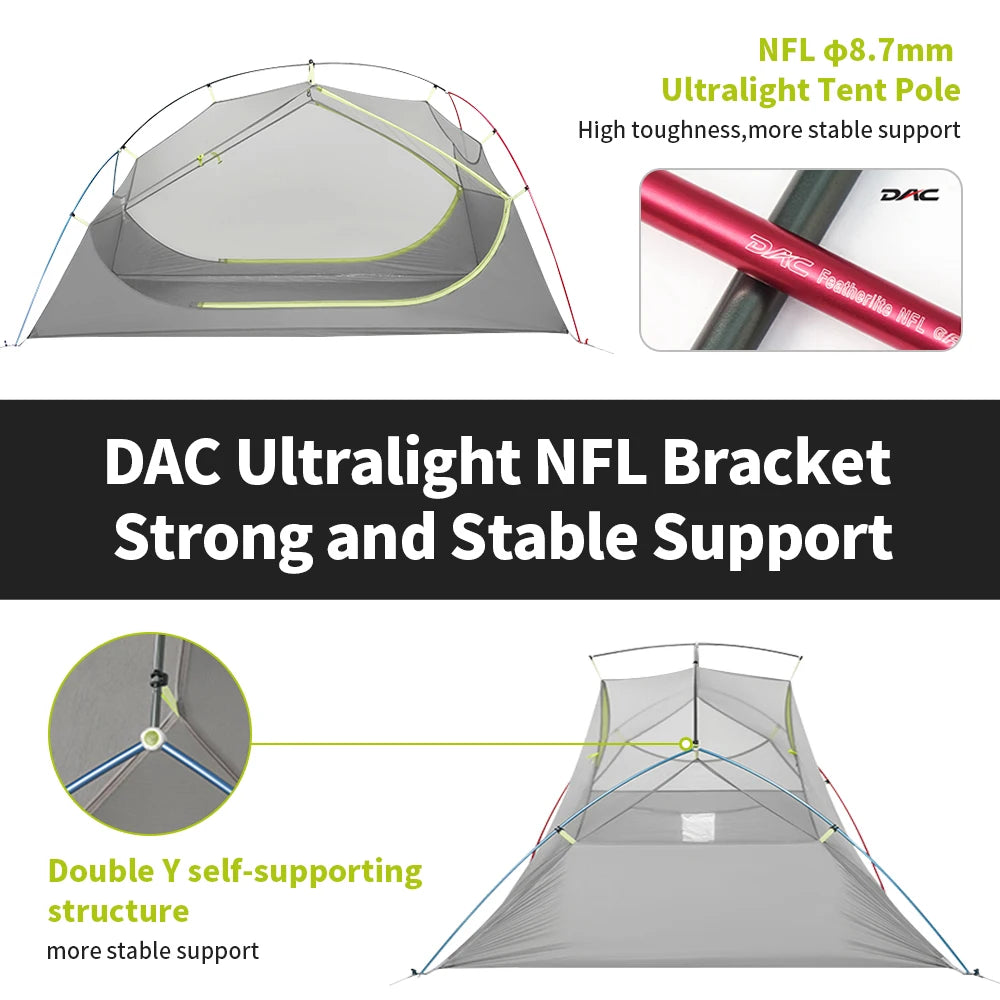 Star River EXT 2-Person Ultralight Hiking Tent – Lightweight Waterproof Shelter (NATUREHIKE)