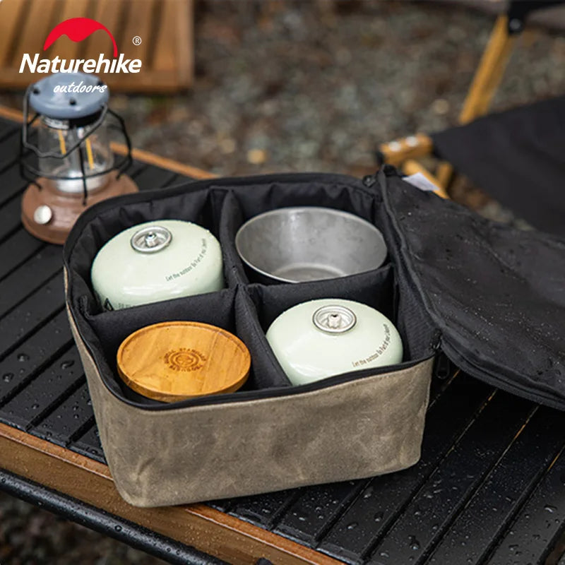 NATUREHIKE Large Capacity Camping Stove Storage Bag Gas Canister Travel Storage Box
