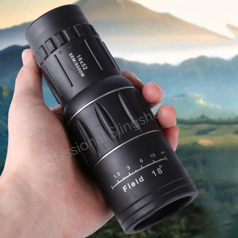 Portable High-Definition 16X52 Monocular Telescope with FMC Coating for Bird Watching & Hiking
