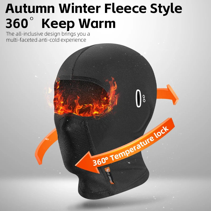 WEST BIKING Thermal Fleece Balaclava – Windproof Winter Face Mask for Ski, Motorcycle & Cycling