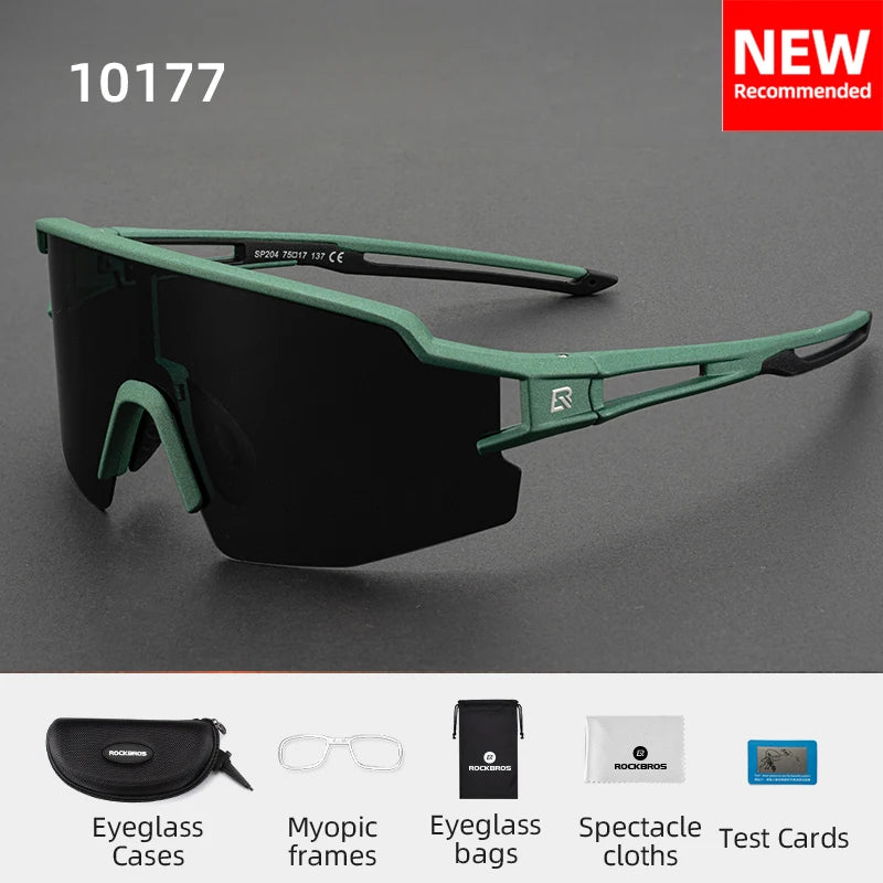 ROCKBROS Cycling Glasses Photochromic Windproof UV400 Sunglasses for Outdoor Sports & Bicycle Riding