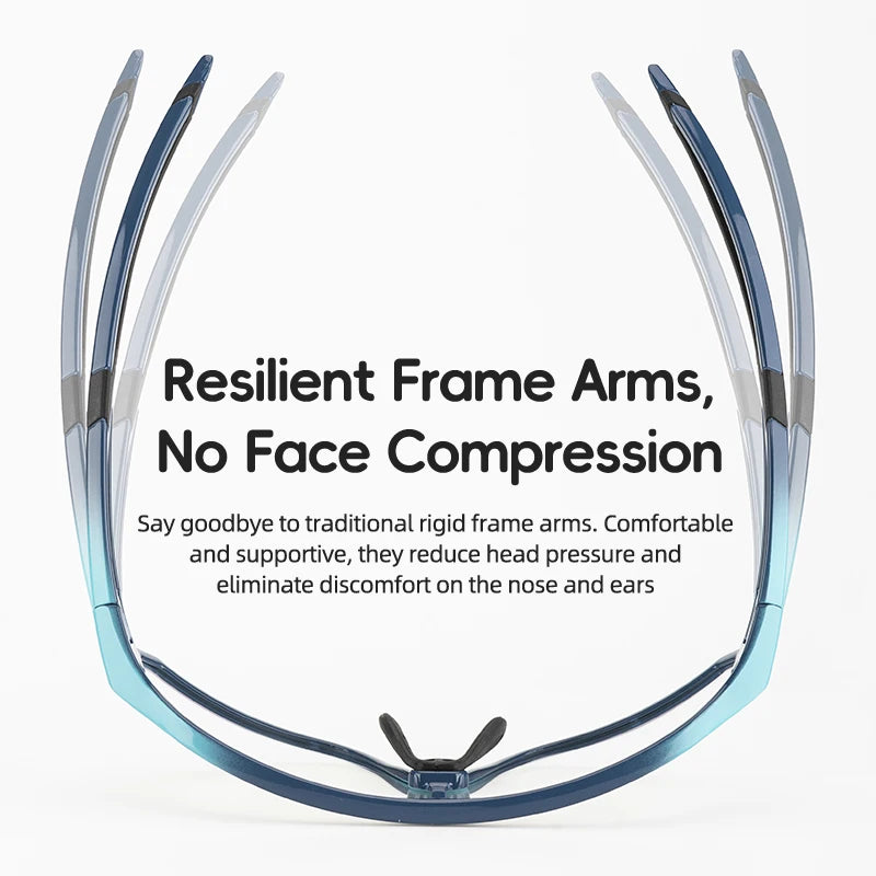 ROCKBROS Kids Photochromic Polarised Cycling Sunglasses UV400 Lightweight Bike Glasses