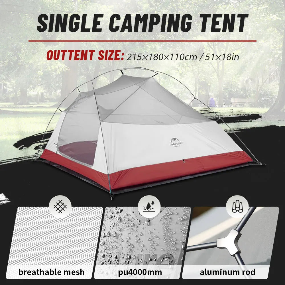 NATUREHIKE Upgraded Cloud Up 3-Person Tent – Ultralight, Waterproof, Tent for Hiking & Camping