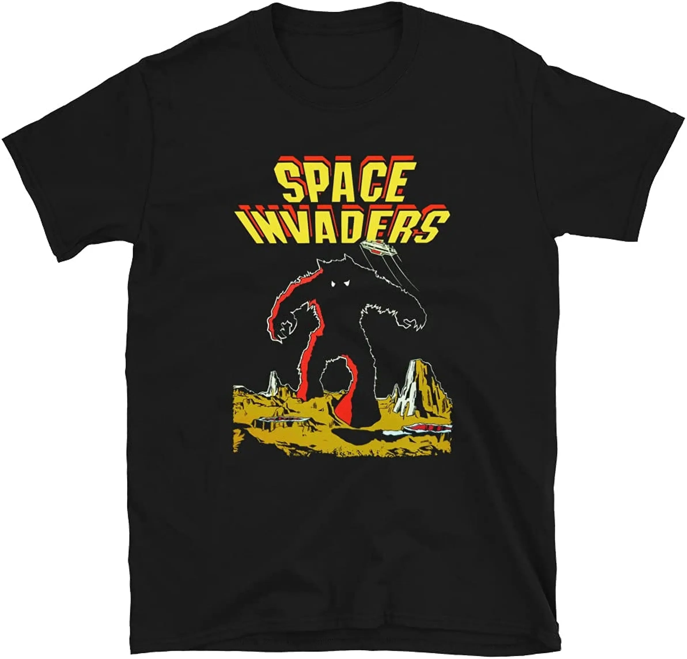 Cool Arcade Galaga Video Game Retro 80s Space Alien T-Shirt for Men - 100% Cotton Gift Idea
