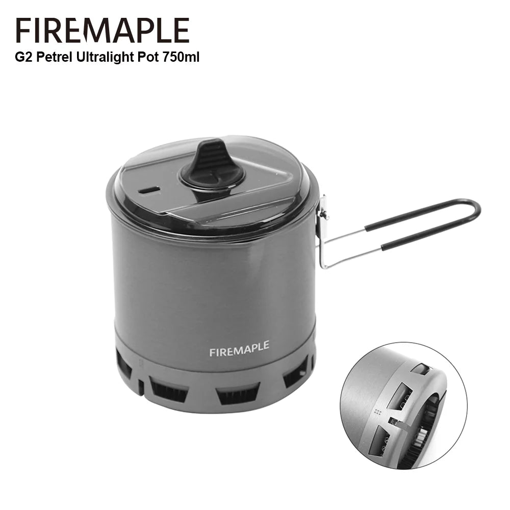G2 Petrel 750ml Ultralight Camping Pot with Heat Exchanger for Hiking & Travel