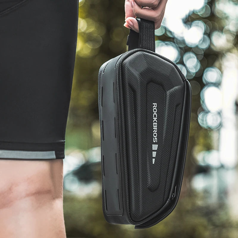 ROCKBROS 1.7L Waterproof Bike Phone Bag Hard Shell Touchscreen Top Tube Cycling Case