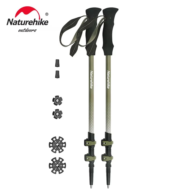Naturehike EXT1 Carbon Fibre Walking Stick – Ultralight Telescopic Hiking Pole (3-Section)