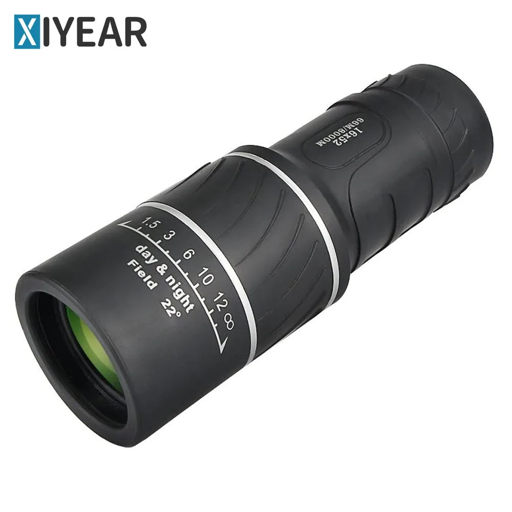 16x52 Monocular Binoculars - Dual Focal Length Optical Zoom for Birdwatching, Wildlife & Hunting