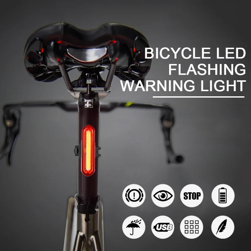 CYCLE ZONE Waterproof USB Rechargeable Bike Tail Light – High Visibility LED Rear Lamp