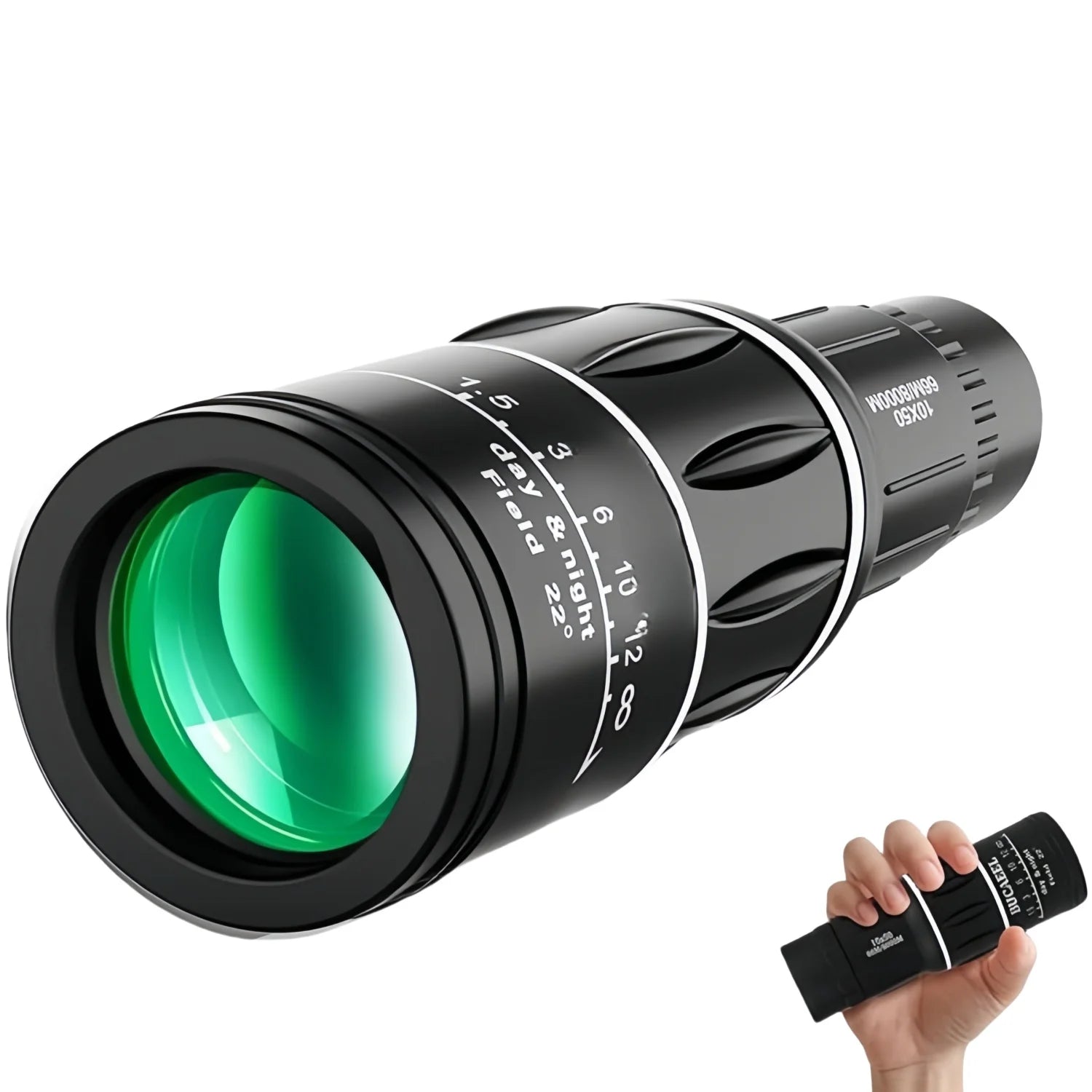 16x52 Monocular Telescope: High Optical Monocular with MFC Green Film, Water Resistant & Lightweight