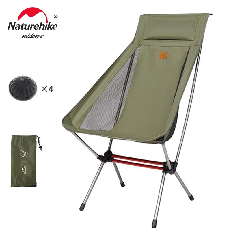 L01 L02 Ultralight Portable Moon Camping Chair Folding Outdoor Fishing Picnic Beach Seat