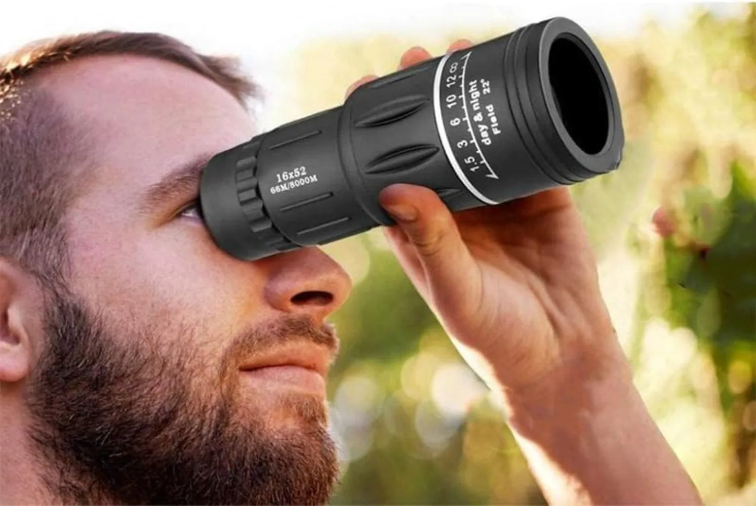 16x52 Monocular Binoculars - Dual Focal Length Optical Zoom for Birdwatching, Wildlife & Hunting