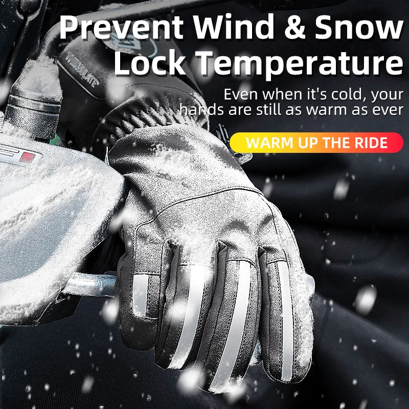 Winter Thermal Waterproof Gloves with Touch Screen Function for Skiing, Cycling & Motorcycling