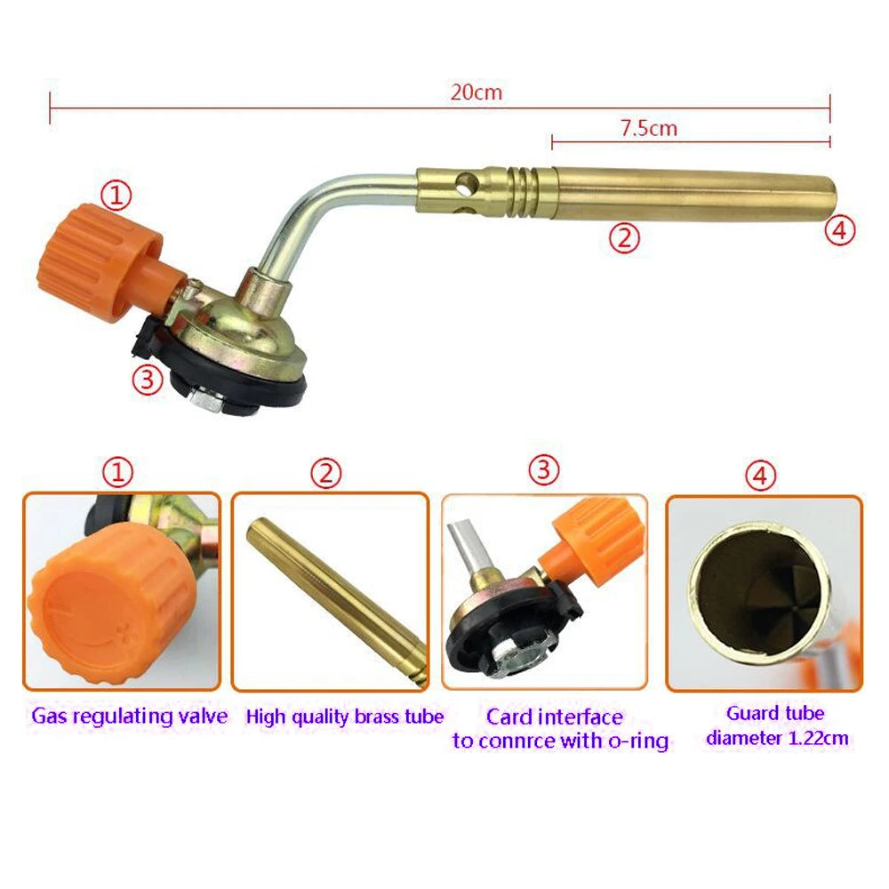 Portable Butane Gas Torch – High-Temperature Flame Gun for Welding, Soldering & Cooking Use