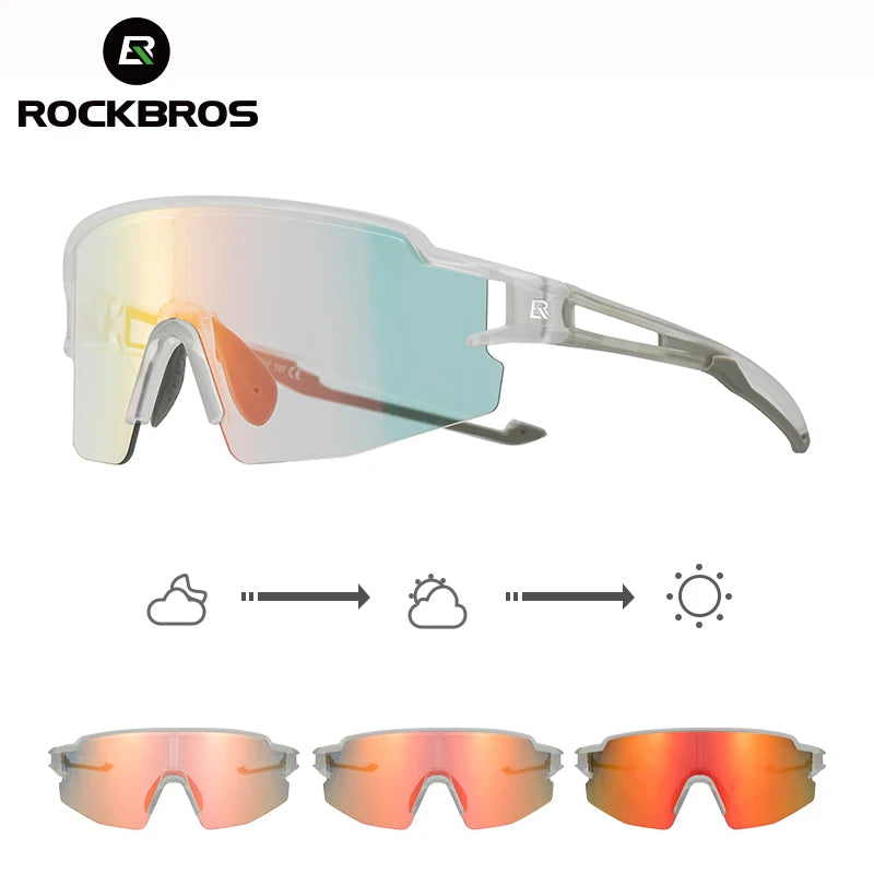 ROCKBROS Photochromic / Polarised Cycling Glasses UV400 Lightweight Road & MTB Sunglasses