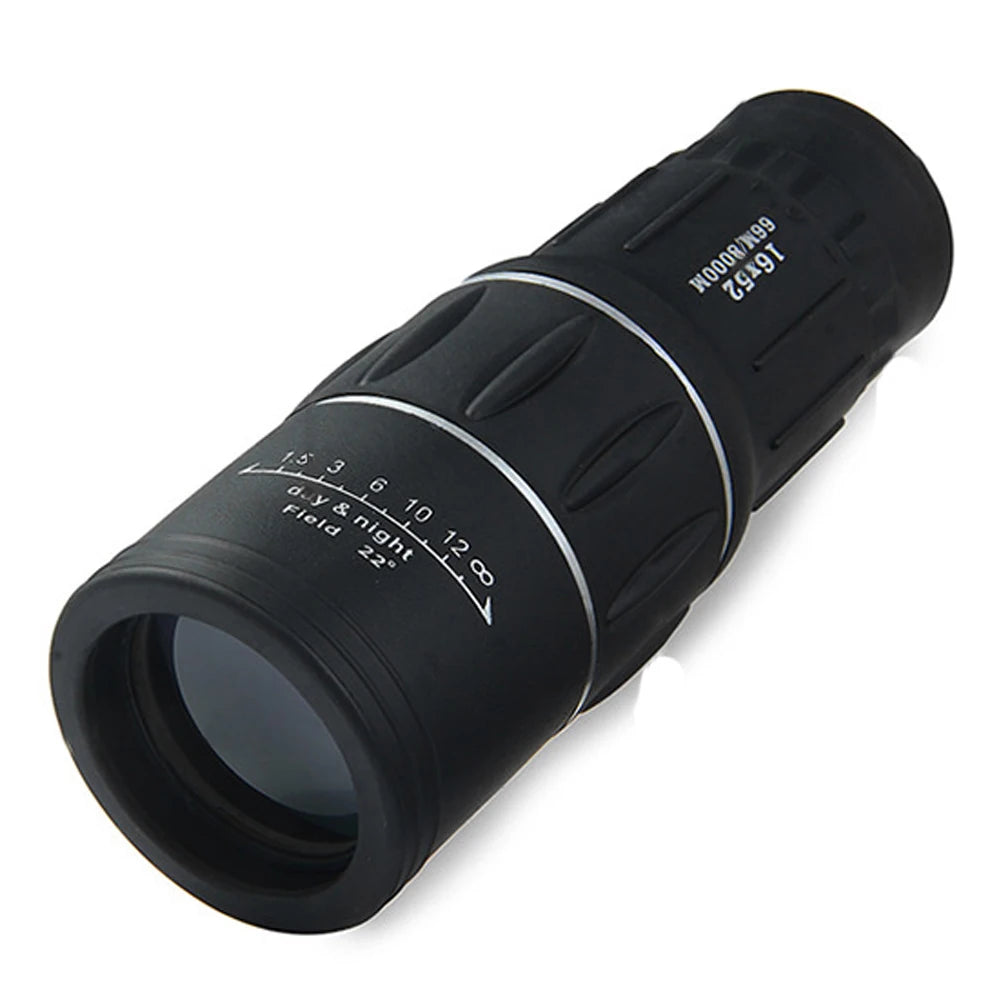 16x52 Handheld Monocular Telescope – HD Optical Zoom Scope for Camping, Birdwatching, and Hunting