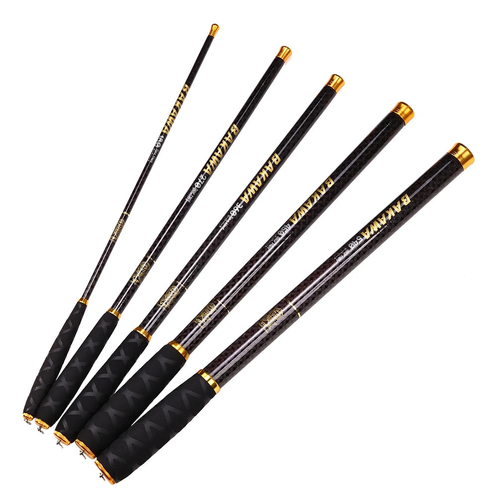 Ultralight Carbon Fishing Telescopic Rod(s) 1.8M - 7.2M Portable Telescopic Fishing for Freshwater