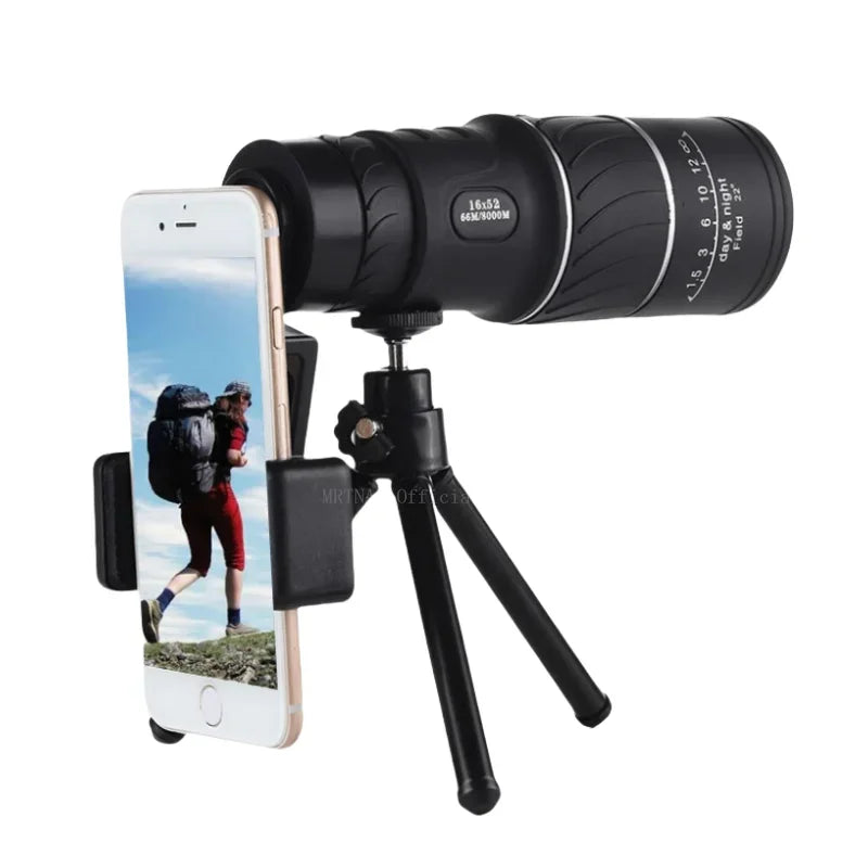 16X52 Monocular Telescope with Dual Focus, High Definition Optics for Outdoor, Camping & Hunting