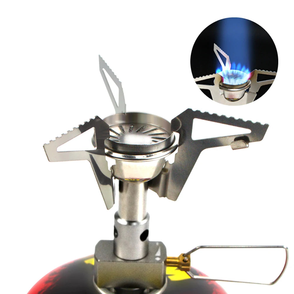 Outdoor Gas Stove Heater Camping Portable Mini Gas Burner Hiking Cooking Furnace