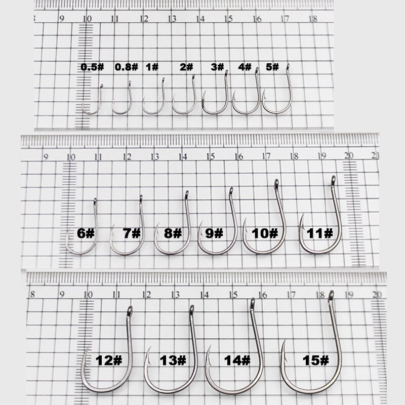 100pcs/box High Carbon Fishing Hook 0.5#-15# Fishhooks ISEAMA With Eye Carp Catfish Anzol Peche Japan Tackle Fishing Tool
