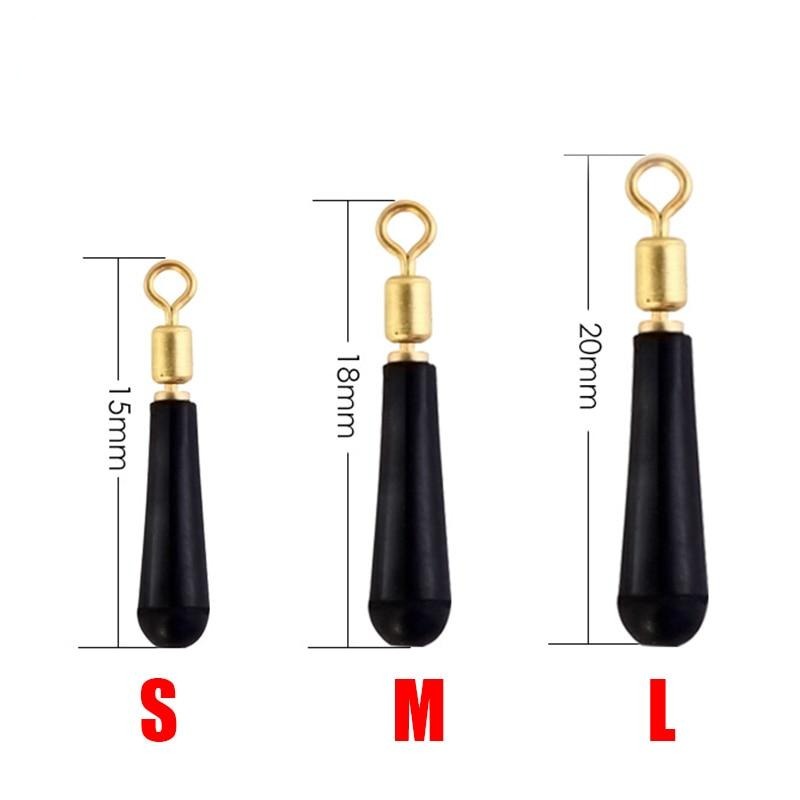 10Pcs 3 Size Black Float Adapter Soft For Sea Carp Fly Fishing Spinner Bait Accessories Jig Hooks Fishing Tool Wobblers FA-234