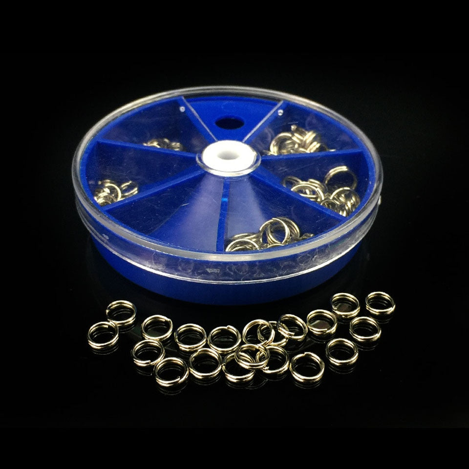 116 Pcs/Set Fishing Split Rings For Crank Hard Bait Silver Stainless Steel Double Loop Split Open Carp Tool Fishing Accessories