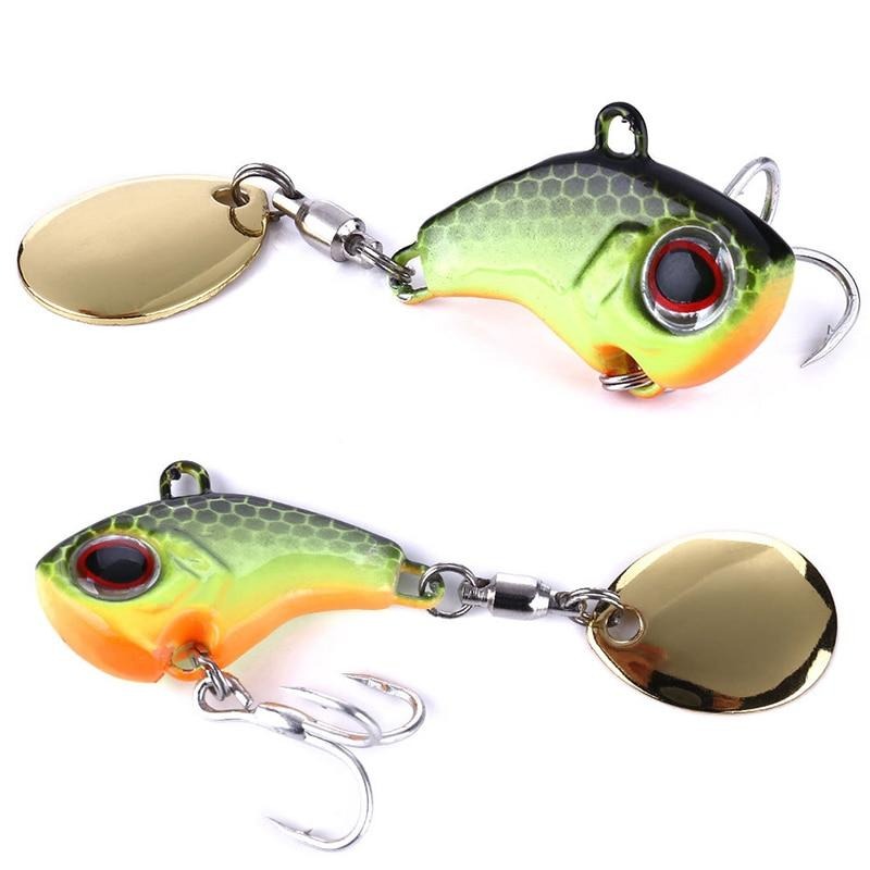 1Pcs Rotating Metal VIB vibration Bait Spinner Spoon Fishing Lures 9g 16g 21g Jigs Trout Winter Fishing Hard Baits Tackle Pesca