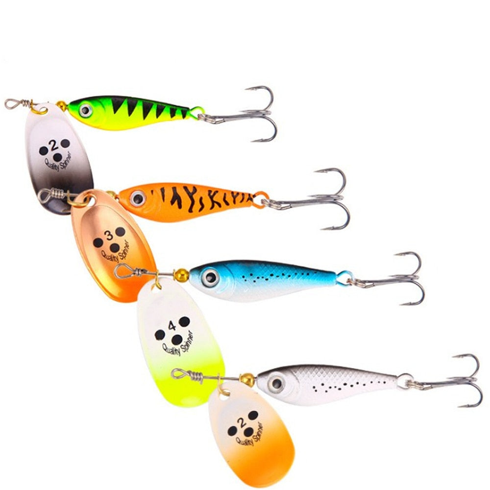 1pcs Rotating Metal Spinner Fishing Lures 11g 15g 20g Sequins Iscas Artificial Hard Bait Crap Bass Pike Fishing Tackle