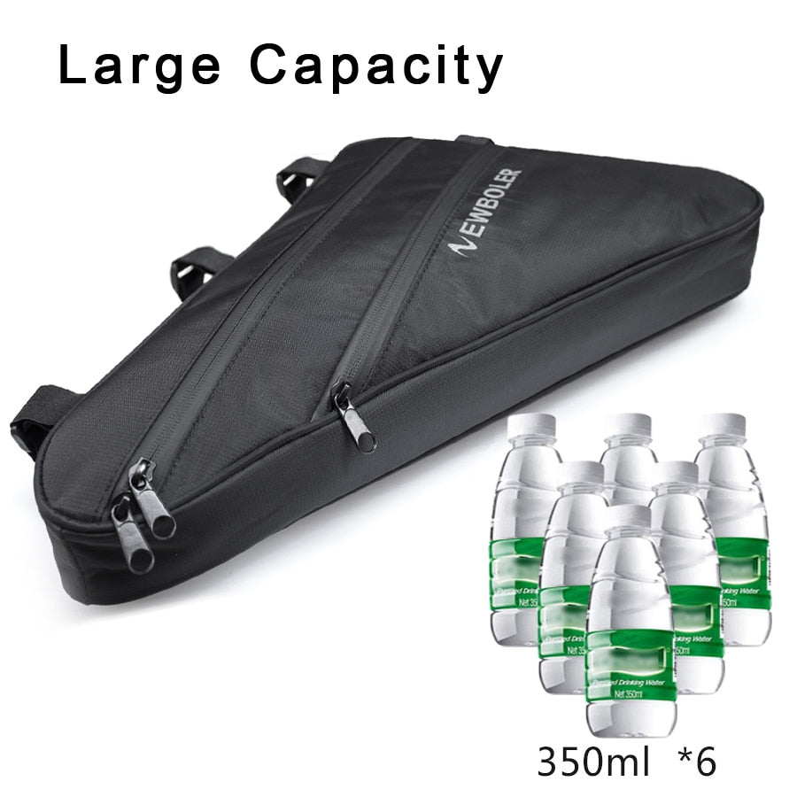 Large Bicycle Triangle Bag Bike Frame Front Tube Bag Waterproof Cycling Bag Pannier Ebike Tool Bag