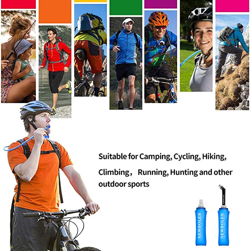 250ml 500ml Soft Flask Folding Collapsible Water Bottle TPU Free For Running Hydration Pack