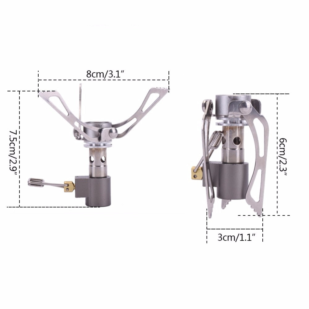 3000W 45g Mini Camping Oven Gas Stove Outdoor Portable Folding Survival Furnace Stove Pocket