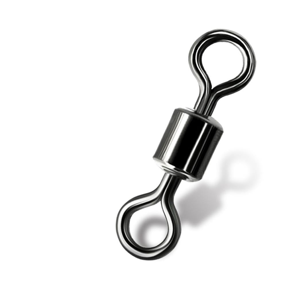 50-100pcs/box Fishing Barrel Bearing Rolling Swivel Solid Ring LB Lures Connector 9 Size Fishing Tackle Accessories Fish Tool