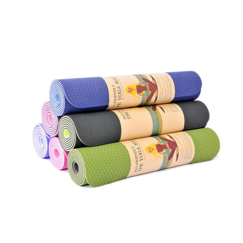 6MM TPE Yoga Mat Non-slip Mats Double Colour Body Building Fitness Exercise Equipment